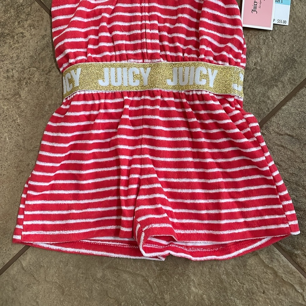 + JUICY COUTURE + Kids’ Stripe Hooded Romper - Picture 5 of 8